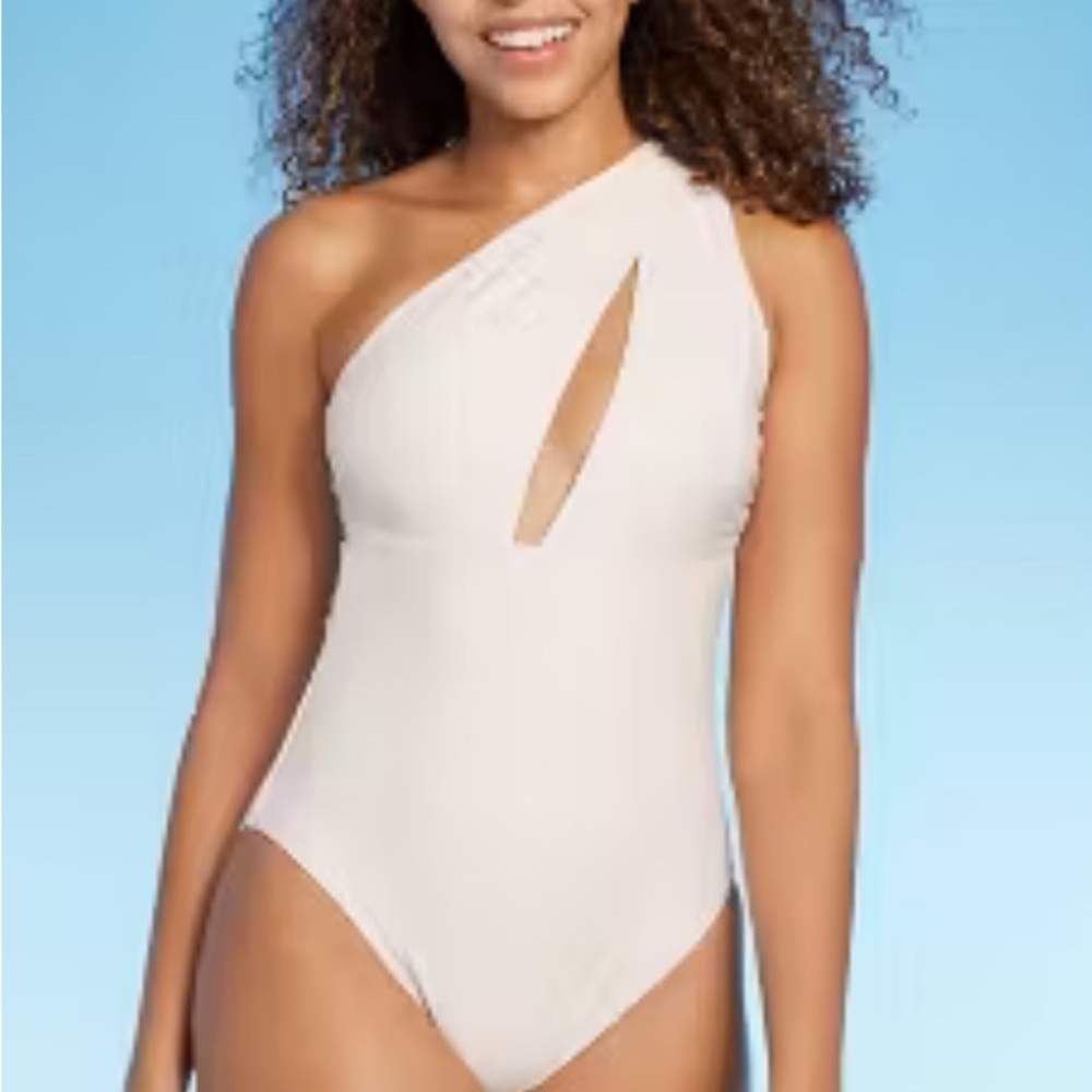 Plunge Asymmetrical One Piece Swimsuit